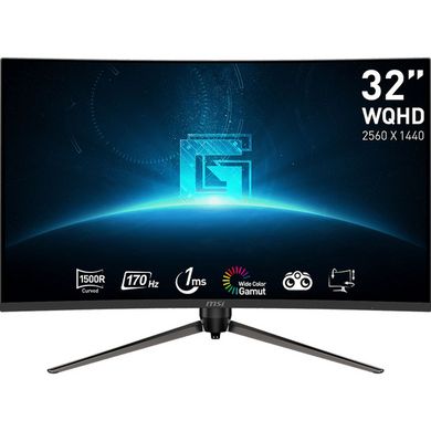 MSI Монитор 31.5" G32CQ5P 2xHDMI, DP, Audio, VA, 2560x1440, 170Hz, 1ms, sRGB 115%, CURVED, AdaptiveSync, HAS 9S6-3DB44H-027 фото