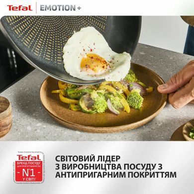 Tefal Мультисковорода Tefal Emotion+, 26см, нержавіюча сталь, бакеліт, чорний E3277744 фото