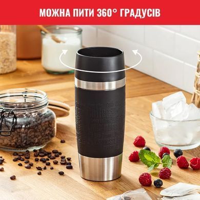 Tefal Термочашка Travel Mug Classic, 360мл, нержавеющая сталь, черный N2020210 фото
