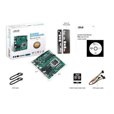 ASUS Материнcька плата PRO H610T-CSM s1700 H610 2xDDR5 M.2 HDMI DP LVDS Thin mITX 90MB1G60-M0EAYC фото