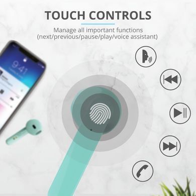 Trust Навушники Primo Touch True Wireless Mic Mint 23781_TRUST фото
