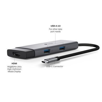 TP-Link Хаб USB TP-LINK UH5020C USB-C > 2xUSB3.0/1xUSB-C/1xHDMI/1xPD 100Wh UH5020C фото