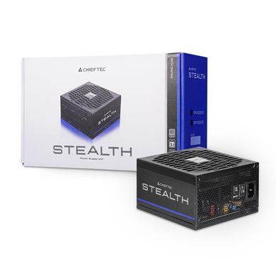 Chieftec Блок питания Stealth (1000W), >92%, 80+ Platinum, 135мм FDB, 1xMB 24pin(20+4), 2xCPU 8pin(4+4), 2xMolex, 10xSATA, 3xPCIe 8pin(6+2), 1xPCIe GEN5 16pin, Fully Modular SPX-1000-FC фото