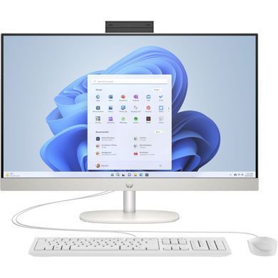 HP Комп'ютер персональний моноблок HP All-in-One 27" FHD IPS AG, AMD R5-7520U, 16GB, F512GB, UMA, WiFi, кл+м, DOS, білий A1QY1EA фото