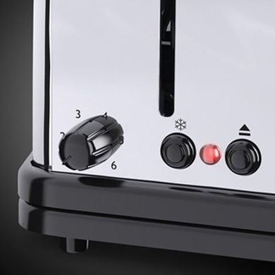 Russell Hobbs Тостер Chester, 1000Вт, металл, длинные слоты, серебристый