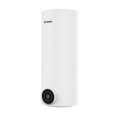 Bosch Водонагрівач електр. круглий слім Tronic 4000T, 50л, 1,5кВт, сухий тен, вертикальний монтаж, електр. кер-ння, B, білий
