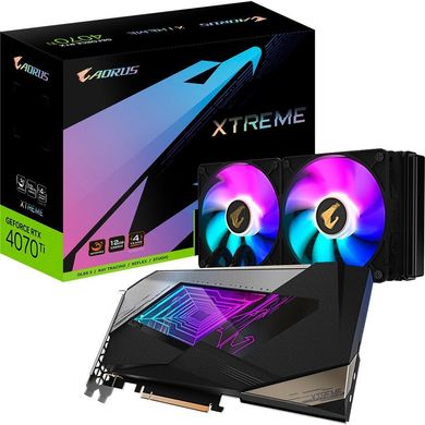 Gigabyte Відеокарта GeForce RTX 4070 Ti 12GB GDDR6X AORUS XTREME WATERFORCE GV-N407TAORUSX_W-12GD фото