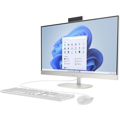 HP Комп'ютер персональний моноблок HP All-in-One 27" FHD IPS AG, AMD R5-7520U, 16GB, F512GB, UMA, WiFi, кл+м, DOS, білий A1QY1EA фото