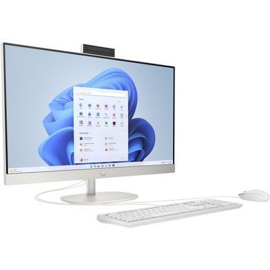 HP Комп'ютер персональний моноблок HP All-in-One 27" FHD IPS AG, AMD R5-7520U, 16GB, F512GB, UMA, WiFi, кл+м, DOS, білий A1QY1EA фото