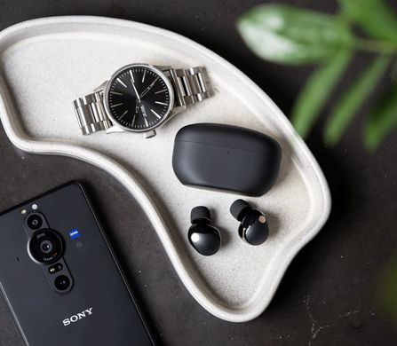 Sony Навушники TWS WF-1000XM5 BT 5.3, ANC, Hi-Res, IPX4, SBC, AAC, LDAC, LC3, Чорний WF1000XM5B.CE7 фото