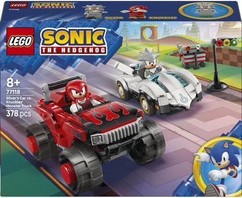 LEGO Конструктор LEGO Sonic Автомобіль Сільвера vs. монстр вантажівки Наклза 77118 фото