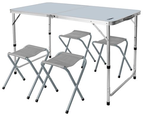 Набор стол и стулья раскладные Neo Tools, стол 120х60х54(74)см, 4 стула, 6.9кг 63-159 фото