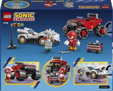 LEGO Конструктор LEGO Sonic Автомобіль Сільвера vs. монстр вантажівки Наклза 77118 фото