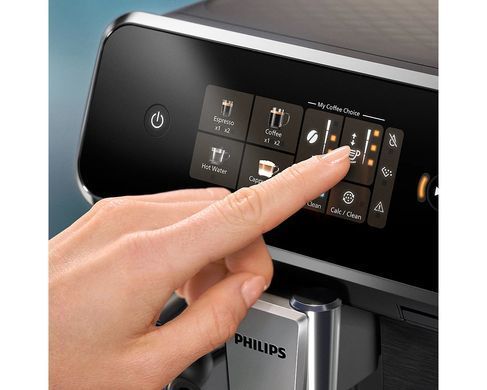 Philips Кавомашина Series 2300 LatteGo, 1.8л, зерно+мелена, автомат.капуч, дисплей, авторецептів -4, чорний EP2339/40 фото