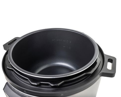 Gorenje pressure cooker, 1000W, bowl-6l, electronic control, aluminum/plastic, black-silver GMC6SBK фото