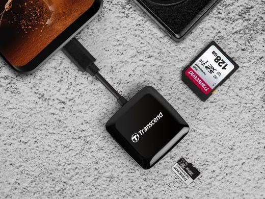 Transcend Кардрідер USB 3.2 Type-C > microSD/SD Чорний TS-RDC3 фото