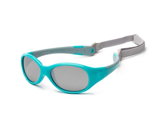 Дитячі сонцезахисні окуляри Koolsun бірюзово-сірі серії Flex (Розмір: 3+) KS-FLAG003 фото