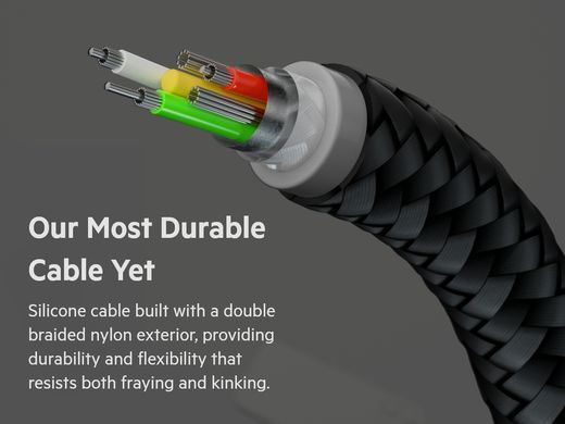 Belkin Кабель USB-A - Lightning витой, силиконовый, с ремешком на магните, 1м, черный CAA010BT1MBK фото