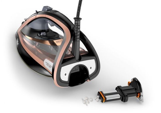 Праска Tefal ULTIMATE PURE, 3200Вт, 350мл, паровий удар -260гр, постійна пара - 60гр, керам. підошва, чорно-рожевий FV9845E0 фото