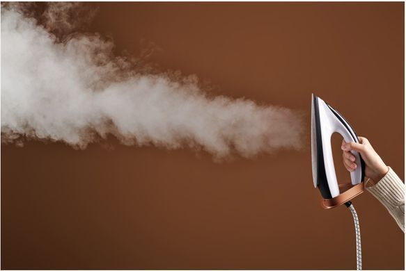 Sencor Утюг-парогенератор, 3000Вт, 1500мл, паровой удар -430гр, постоянный пар - 160гр, Anti-calc, керам. подошва, бело-коричневый SSI0950BZ фото
