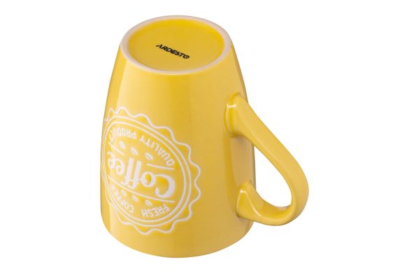Чашка Ardesto Coffee, 330 мл,желтая, керамика AR3469Y фото