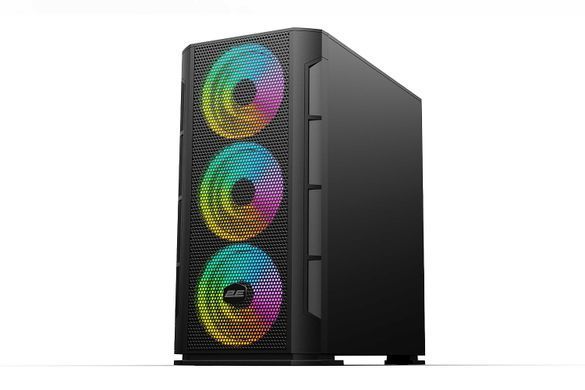 2E Gaming Корпус Calleo GB700 без БП 2xUSB3.0, 1xUSB 2.0 4x120мм ARGB VGA 320мм LCS ready контроллер с пультом TG Side Window mATX чёрный 2E-GB700 фото