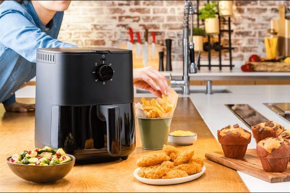 Tefal Мультипіч Easy Fry Essential, 1430Вт, чаша-3.5л, механічне керув., пластик, чорний EY130815 фото
