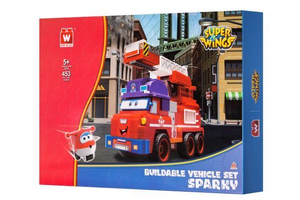 Super Wings Конструктор Small Blocks Buildable Vehicle Set Sparky, Спарки EU385011 фото