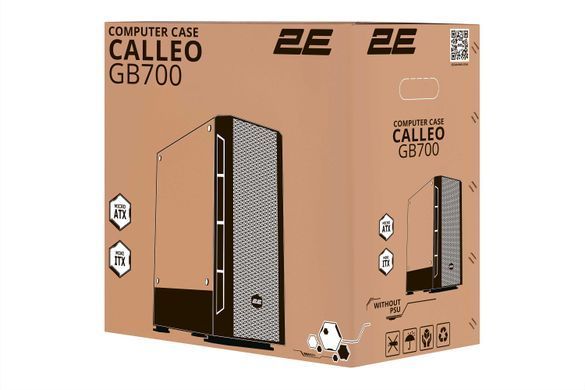 2E Gaming Корпус Calleo GB700 без БП 2xUSB3.0, 1xUSB 2.0 4x120мм ARGB VGA 320мм LCS ready контроллер с пультом TG Side Window mATX чёрный 2E-GB700 фото