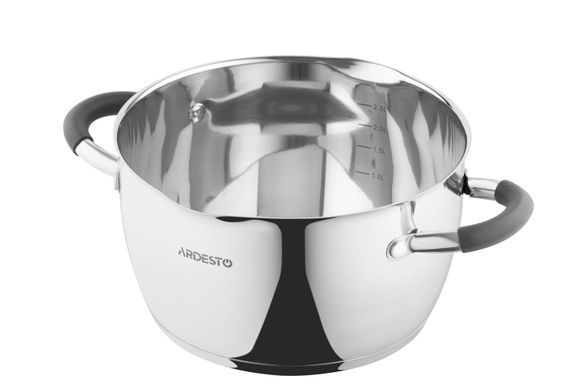 Кастрюля Ardesto Gemini Livorno, стеклянная крышка, 3.2 л, нержавеющая сталь AR1932GS фото