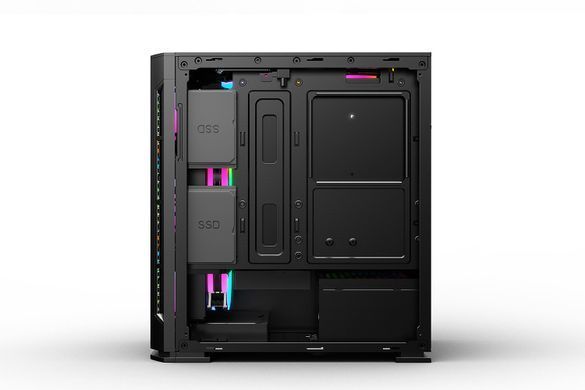 2E Gaming Корпус Calleo GB700 без БП 2xUSB3.0, 1xUSB 2.0 4x120мм ARGB VGA 320мм LCS ready контроллер с пультом TG Side Window mATX чёрный 2E-GB700 фото