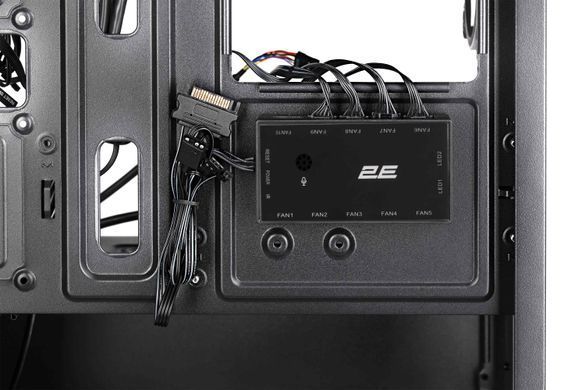 2E Gaming Корпус Calleo GB700 без БП 2xUSB3.0, 1xUSB 2.0 4x120мм ARGB VGA 320мм LCS ready контроллер с пультом TG Side Window mATX чёрный 2E-GB700 фото