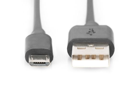 Digitus Кабель USB 2.0 (AM/microB) 1.8m, black AK-300110-018-S фото