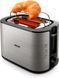 Philips Тостер Viva Collection, 950Вт, пластик + металл , черный+нерж