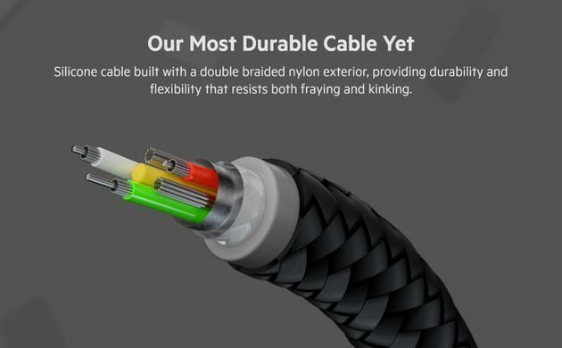 Belkin Кабель USB-A - Lightning витой, силиконовый, с ремешком на магните, 1м, черный CAA010BT1MBK фото