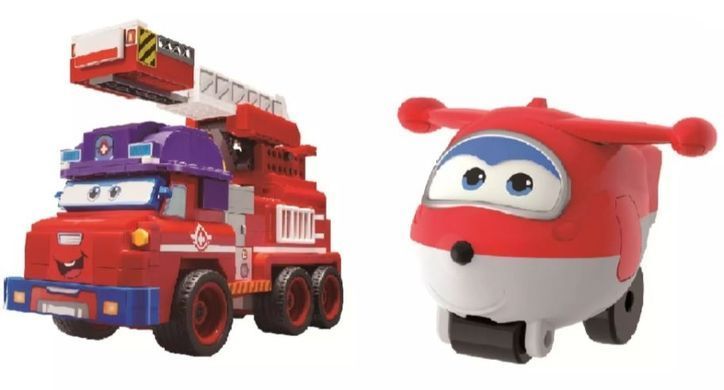 Super Wings Конструктор Small Blocks Buildable Vehicle Set Sparky, Спарки EU385011 фото