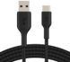 Belkin Кабель USB-A > USB-C заряджання/синхронізації 2м, 15Вт, Type-C, плетений, чорний 1 - магазин Coolbaba Toys