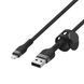 Belkin Кабель USB-A - Lightning витой, силиконовый, с ремешком на магните, 1м, черный 4 - магазин Coolbaba Toys
