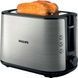 Philips Тостер Viva Collection, 950Вт, пластик + металл , черный+нерж