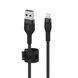 Belkin Кабель USB-A - Lightning витой, силиконовый, с ремешком на магните, 1м, черный 6 - магазин Coolbaba Toys