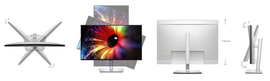 Dell Монітор 27" U2724D HDMI, DP, USB, Audio, IPS, 2560x1440, 120Hz, sRGB 100%, Pivot 210-BKVB фото