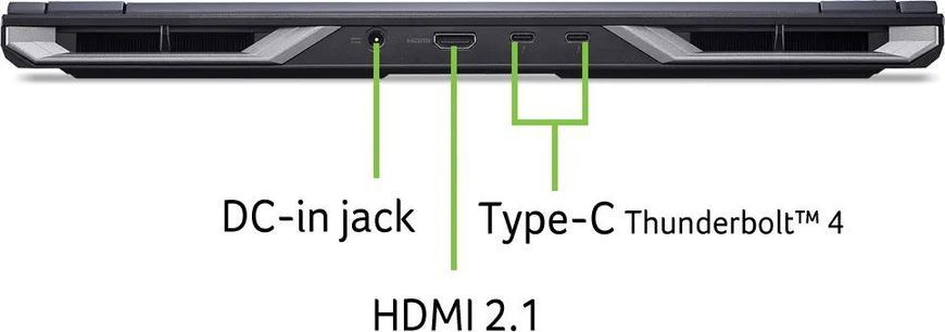 Acer Ноутбук Acer Predator Helios Neo 16 PHN16-I31 16" WUXGA IPS, Intel i5-14450HX, 16GB, F1TB, NVD5060-8, Lin, чорний NH.U64EU.008 фото