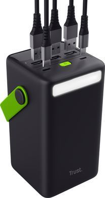 Trust Акумулятор портативний літій-іонний power bank Redoh XXL, 50000мА&middot;год, 3хUSB-A/USB-C, 20W, чорний 25196_TRUST фото