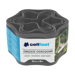 Стрічка газонна Cellfast, бордюрна, хвиляста, 10см x 9м, графіт 30-051 фото