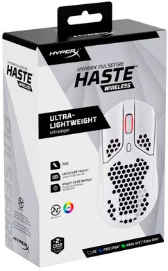HyperX Миша Pulsefire Haste WL, White 4P5D8AA фото
