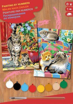 Набор для творчества Sequin Art PAINTING BY NUMBERS JUNIOR-PAIRS Коты SA0213 фото