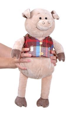 М'яка іграшка Same Toy Порося в жилетці 45 см THT722 фото