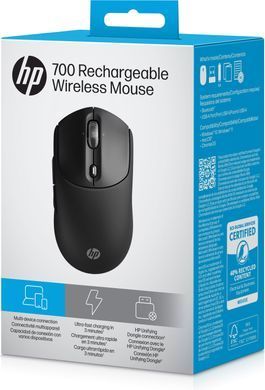 HP Миша HP 700 Rechargeable, WL/BT, чорний AZ7B0AA фото