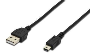 Digitus USB 2.0 AМ - mini B (5pin) 1м AK-300130-010-S фото