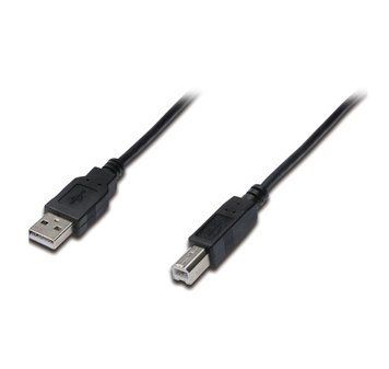 Digitus Кабель USB-A > USB-B синхронізації, 1.8м, чорний AK-300102-018-S фото
